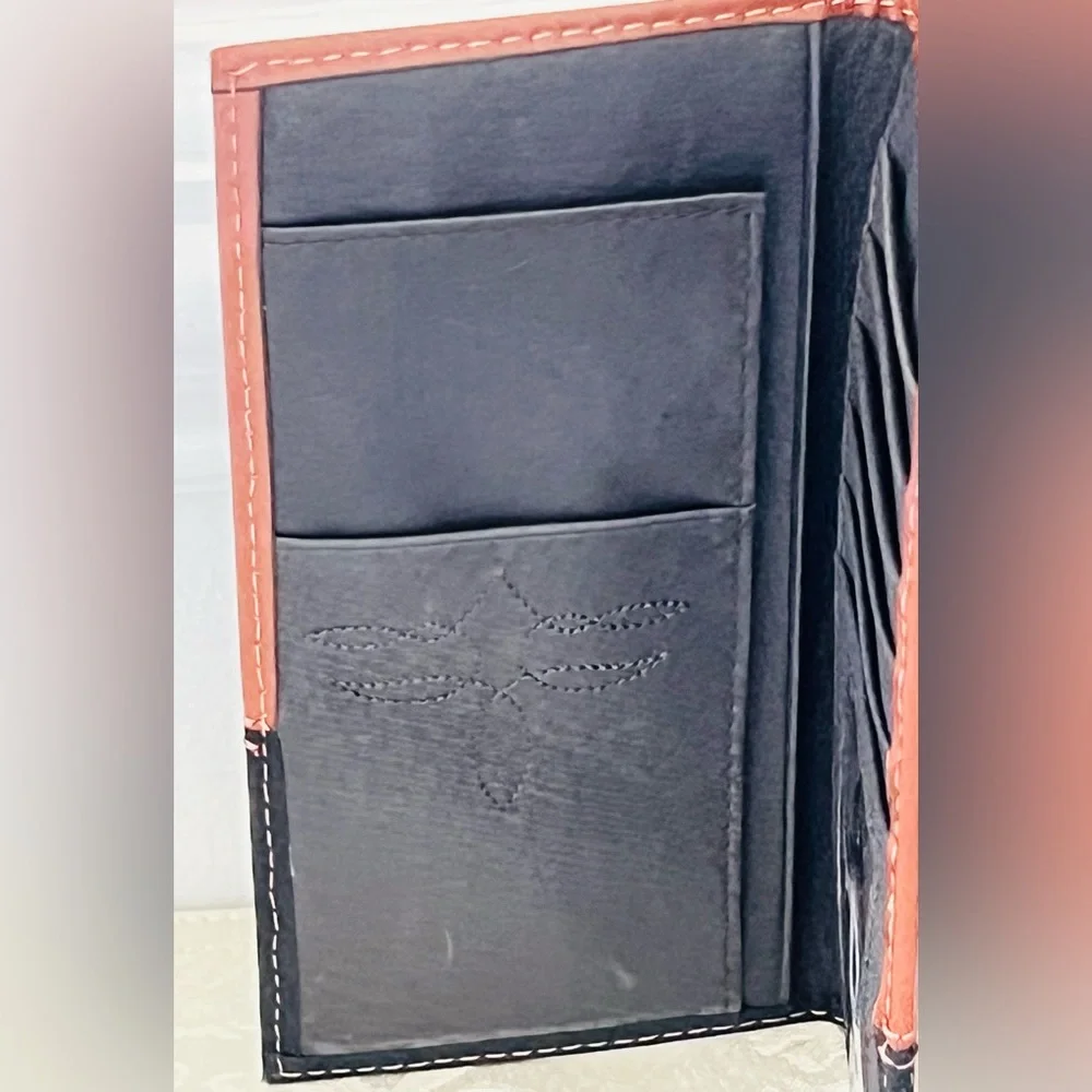 Justin Boots Rodeo Leather Wallet - Basketweave - Style 7 **NEW**